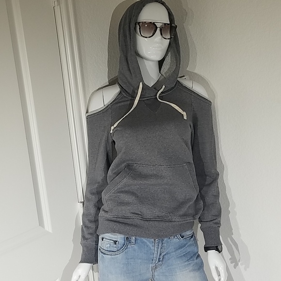 Jake & Rae Cold Shoulder Sweat Shirt - Picture 5 of 8